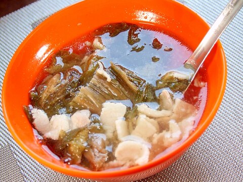台湾の客家料理『福菜肉片湯』